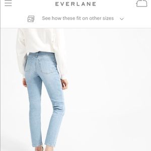 Everlane Cheeky Straight Jean - size 28